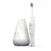 Tao Clean front view of handle and base showing compact sanitizing station benefit
