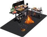 TAOMAND front view of under-grill mat showing full protective coverage for decks