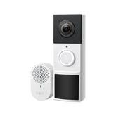 Tapo D210 frontal mostrando lente y botones, claridad para identificar visitantes