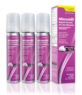 TARO envase frontal de Minoxidil 5% espuma mostrando el diseño y suministro de seis meses