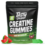 TASTY GAINS frontal del envase mostrando formato y beneficio de conveniencia
