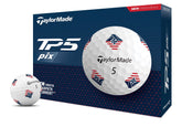 TaylorMade TP5 PIX 3.0 front packaging showing dozen and USA design benefit improved selection