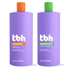 TBH botella abierta vertiendo shampoo para un lavado fácil