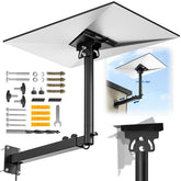 Tckasdj front-facing mount showing sturdy bracket and secure dish support for reliable alignment