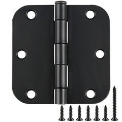TDCHINGES front package showing 30 matte black hinges and included screws for fast installation