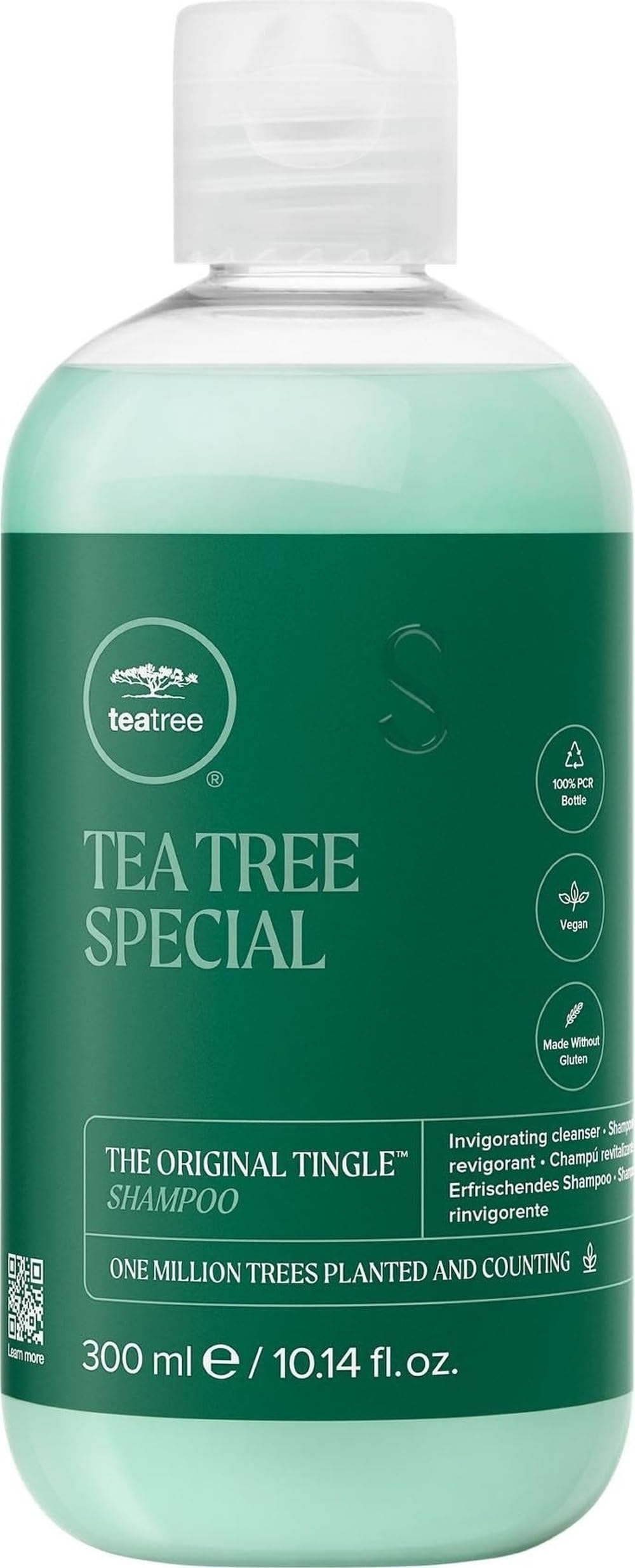 Tea Tree envase frontal que muestra marca y beneficio limpieza profunda