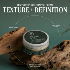 Tea Tree cream on hand demonstrating easy application and pliable hold
