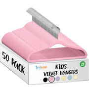 TechZoo front packaging showing 50 pink hangers and organized benefit