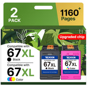 TECKKIN front packaging showing 67XL combo and clear compatibility benefits
