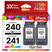 TECKKIN front packaging showing black and tri-color cartridges and benefits