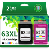 TEINO cartuchos 63XL frontal mostrando pack y colores, ahorro inmediato