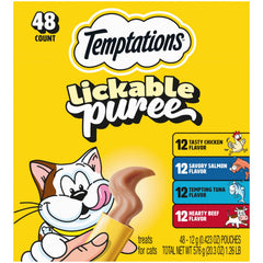 Temptations envase frontal 48 sobres con sabores variados, conveniencia y ahorro