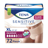TENA frontal del paquete mostrando diseño y cantidad para confianza