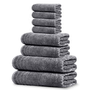 Tens Towels front packaging showing dark grey set and contents, clear inventory view