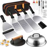 Terlulu full griddle kit front view shows complete tool set for versatile grilling