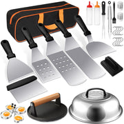 Terlulu full griddle kit front view shows complete tool set for versatile grilling