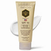 Terra Lotus front jar showing label and SPF 50 protection benefit