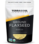 Terrasoul Superfoods bolsa frontal de harina de lino dorado, tamaño 2.5 lb, práctico resellado