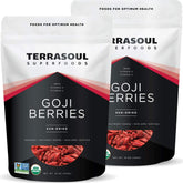 Terrasoul Superfoods bolsa frontal mostrando el empaque y beneficios orgánicos