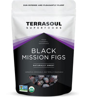 Terrasoul Superfoods paquete frontal mostrando higos orgánicos y beneficios de snack