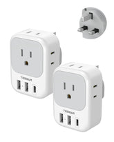 TESSAN adaptador frontal pack 2 mostrando salidas y puertos para múltiples cargas