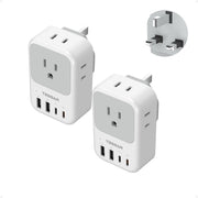 TESSAN adaptador G frontal mostrando enchufes y puertos para mayor versatilidad