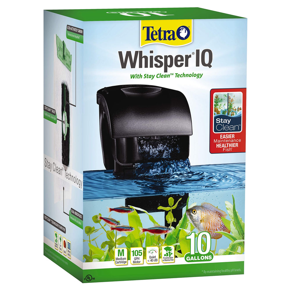 Tetra Whisper IQ vista frontal mostrando diseño compacto y silencio