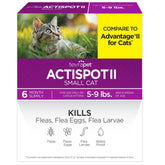 TevraPet Actispot II front packaging showing six-dose box and branding benefits