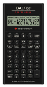 Texas Instruments vista frontal con pantalla y teclas, precisión profesional