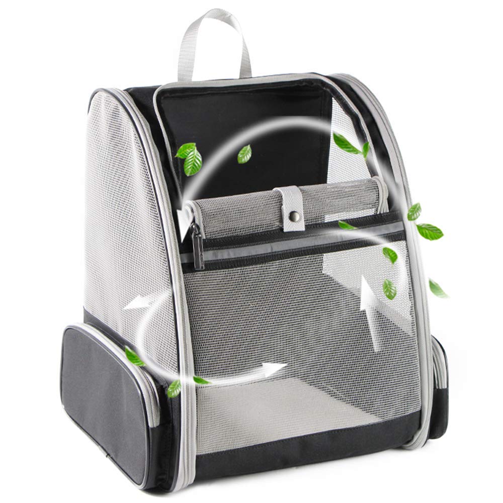 Texsens mochila frontal negra con burbuja visible y fácil transporte