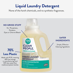 THE CLEAN PEOPLE etiqueta con ingredientes y beneficios para transparencia y confianza
