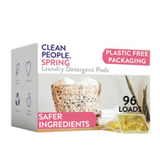 THE CLEAN PEOPLE front packaging showing 96-count box and spring scent benefit