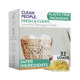 THE CLEAN PEOPLE frente del envase reciclable que muestra diseño y beneficios