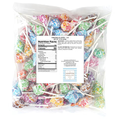 The Hampton Popcorn Company paletas DUM DUMS dispersas que ilustran colores y sabores