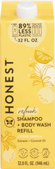 The Honest Company cartón frontal Citrus Vanilla mostrando tamaño y aroma