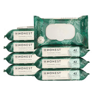 The Honest Company front packaging view showing Tropical Leaves design and count