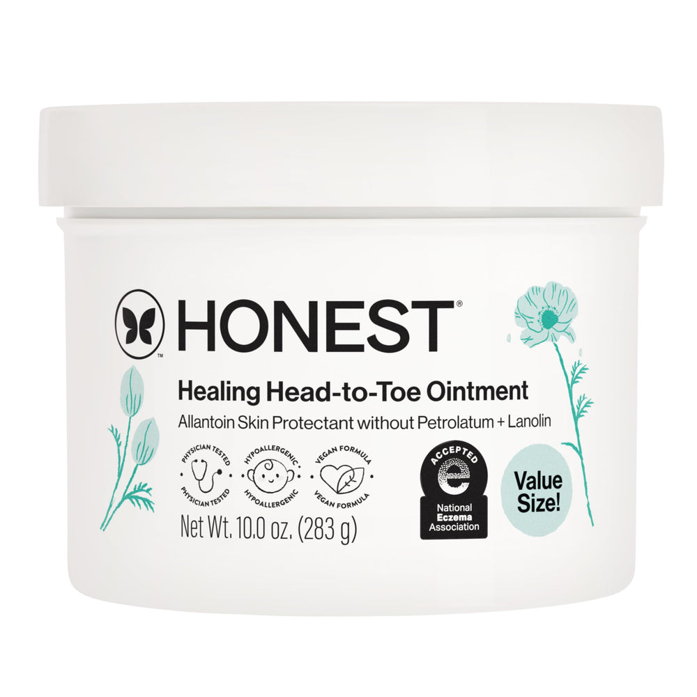 The Honest Company envase frontal 10 oz mostrando tamaño y sin fragancia