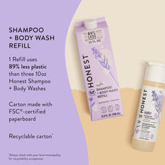 The Honest Company recarga en uso durante ducha familiar para rutina simplificada