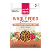 The Honest Kitchen front packaging showing 5 lb bag and branding benefits