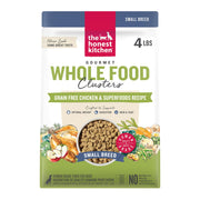The Honest Kitchen front packaging shows product and brand, clear benefits