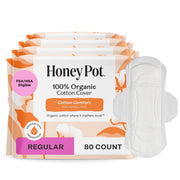 The Honey Pot Company front packaging showing organic cotton comfort and clean design