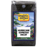 The Organic Coffee Co. DECAF front packaging showing 2 lb bag and roast label for shelf appeal