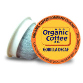 The Organic Coffee Co. front packaging showing 80 count pods and compostable label for eco benefit