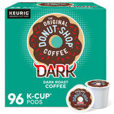 The Original Donut Shop front packaging showing 96-count and bold roast benefits
