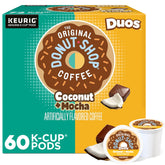 The Original Donut Shop frente del pack que muestra 60 K-Cup y beneficio de variedad