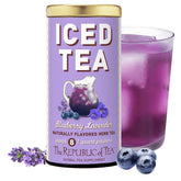 The Republic of Tea empaque frontal Beauty Blueberry Lavender mostrando caja y marca