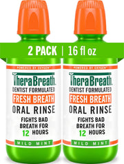 TheraBreath envase frontal mostrando el pack y beneficios