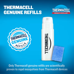 Thermacell butane fuel cartridges close-up highlighting long runtime