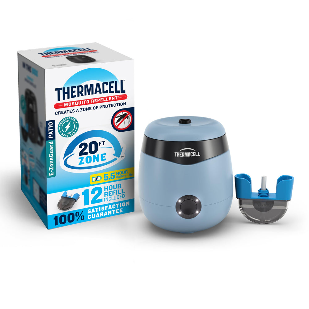 Thermacell E-ZoneGuard frontal mostrando diseño compacto y protección