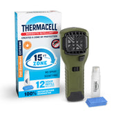 Thermacell vista frontal del dispositivo portátil con protección fiable